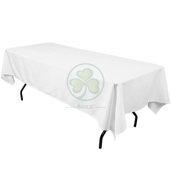 Wholesale Black Washable Polyester Outdoor Tablecloths for Rectangular Tables  SL-F1988PRTC