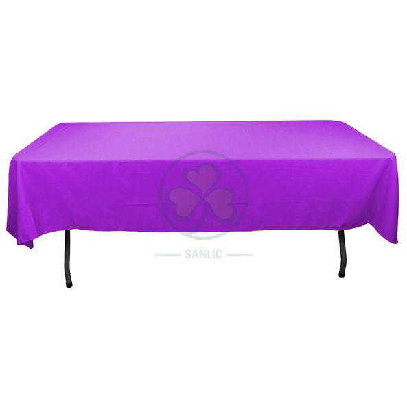 Wholesale Black Washable Polyester Outdoor Tablecloths for Rectangular Tables  SL-F1988PRTC