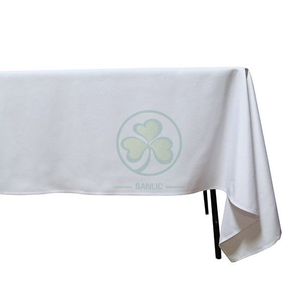 Wholesale Black Washable Polyester Outdoor Tablecloths for Rectangular Tables  SL-F1988PRTC