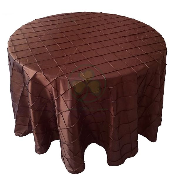 Fancy Garden Pintuck Taffeta Dining Tablecloth Table Cover SL-F1992CTTC