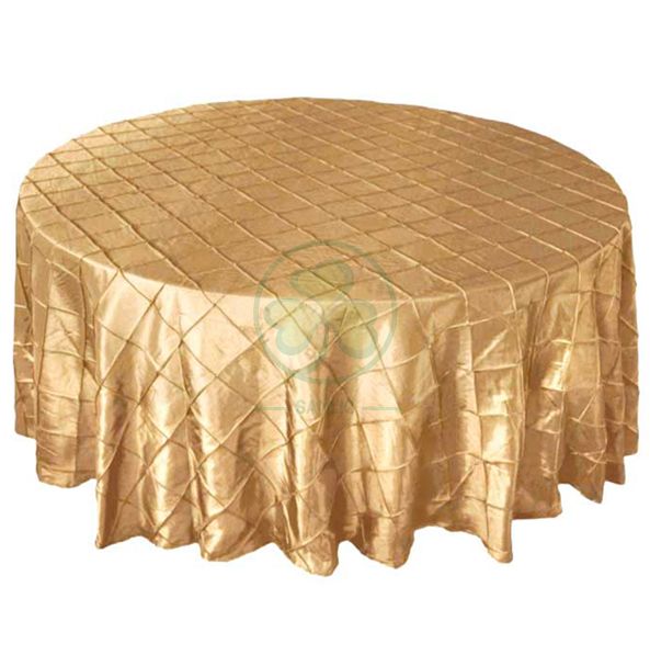 Fancy Garden Pintuck Taffeta Dining Tablecloth Table Cover SL-F1992CTTC