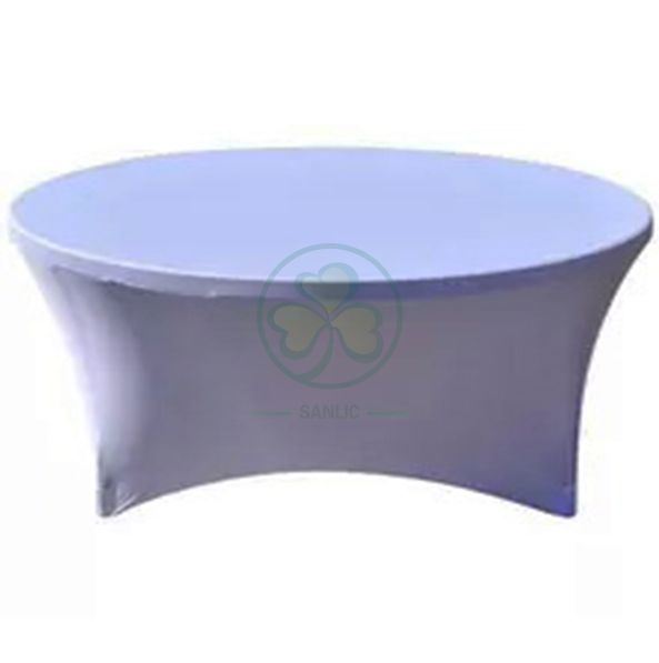 Wholesale Polyester Fitted Spandex Stretch Round Table Covers SL-F1993SSTC