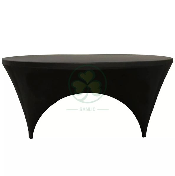 Wholesale Polyester Fitted Spandex Stretch Round Table Covers SL-F1993SSTC