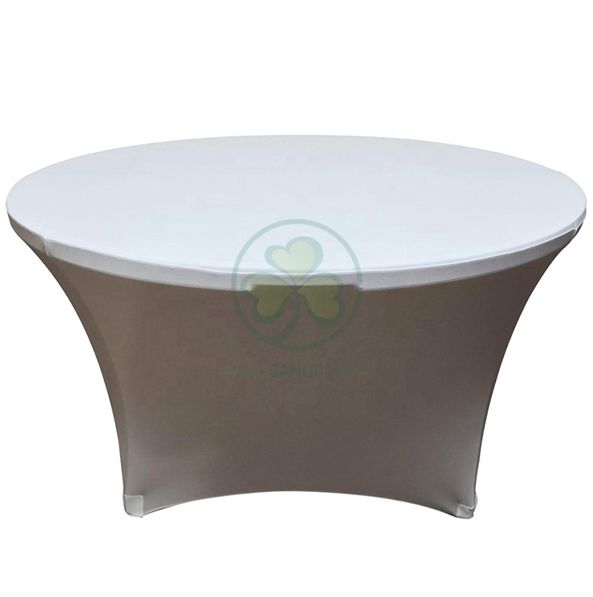 Wholesale Polyester Fitted Spandex Stretch Round Table Covers SL-F1993SSTC