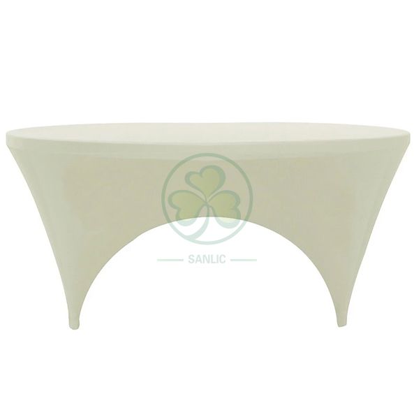 Wholesale Polyester Fitted Spandex Stretch Round Table Covers SL-F1993SSTC