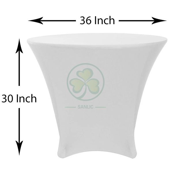 30x30 inch Cocktail Round Stretch Spandex Table Cover SL-F1995SSTC