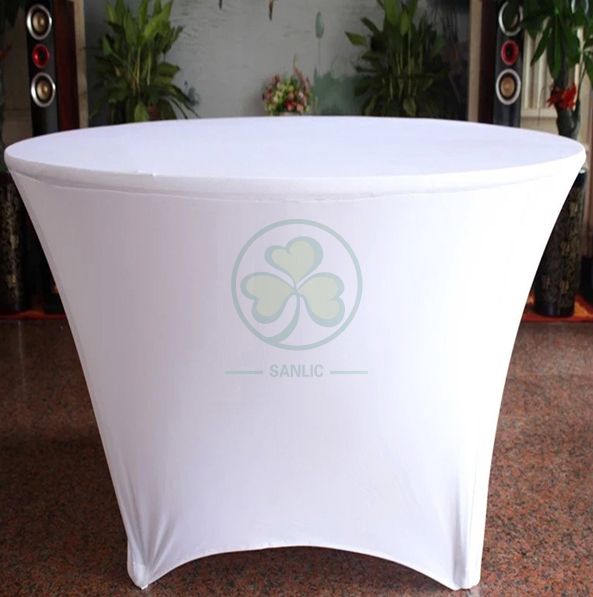 30x30 inch Cocktail Round Stretch Spandex Table Cover SL-F1995SSTC