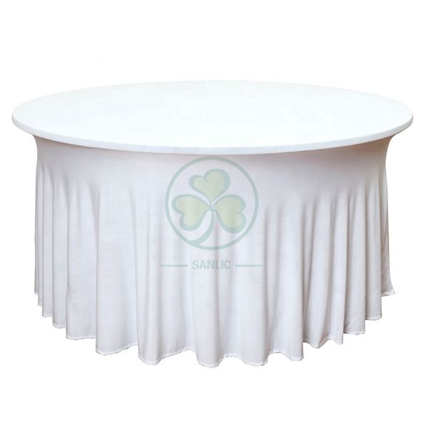 Elastic Wavy Spandex Round Table Covers for Sale SL-F1999WSTC