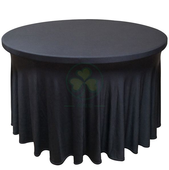 Elastic Wavy Spandex Round Table Covers for Sale SL-F1999WSTC