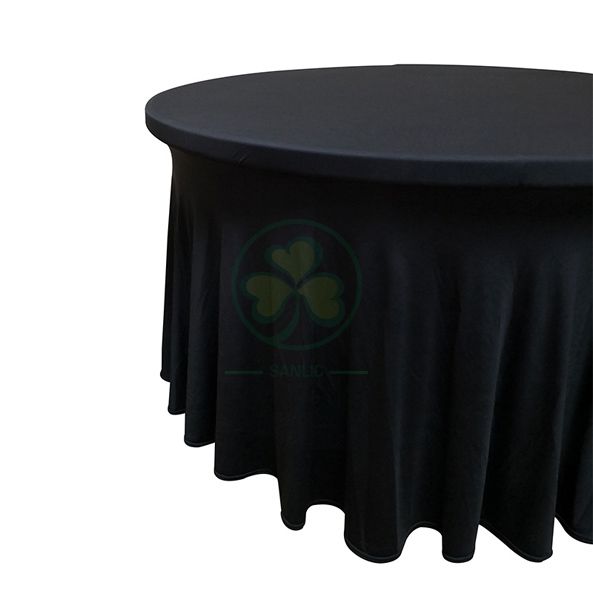 Elastic Wavy Spandex Round Table Covers for Sale SL-F1999WSTC