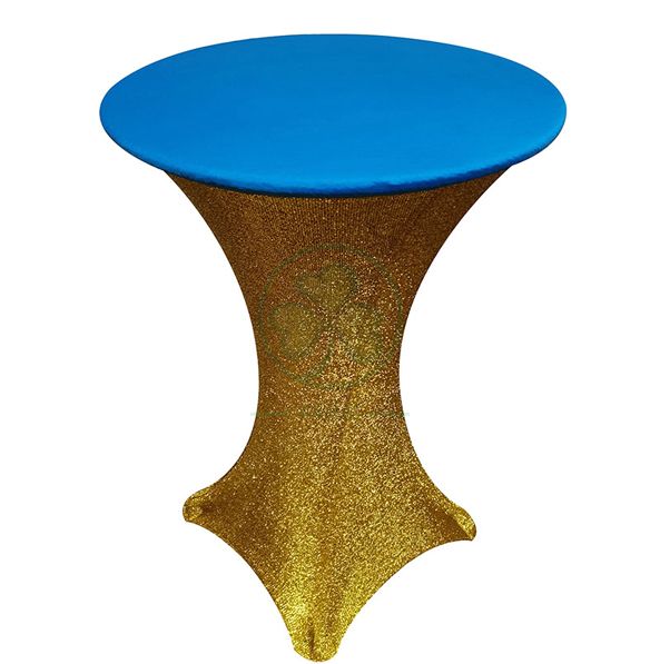 Custom Spandex Round Table Topper Stretch Table Cap For Weddings and Events Decoration SL-F2001SRTC