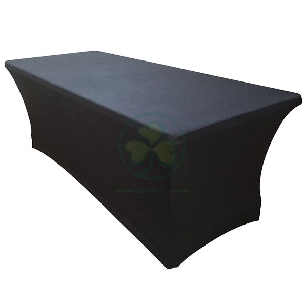 Direct Factory Price 5ft 6ft 8ft Rectangular Stretch Spandex Table Covers for Weddings and Events SL-F2001RSTC