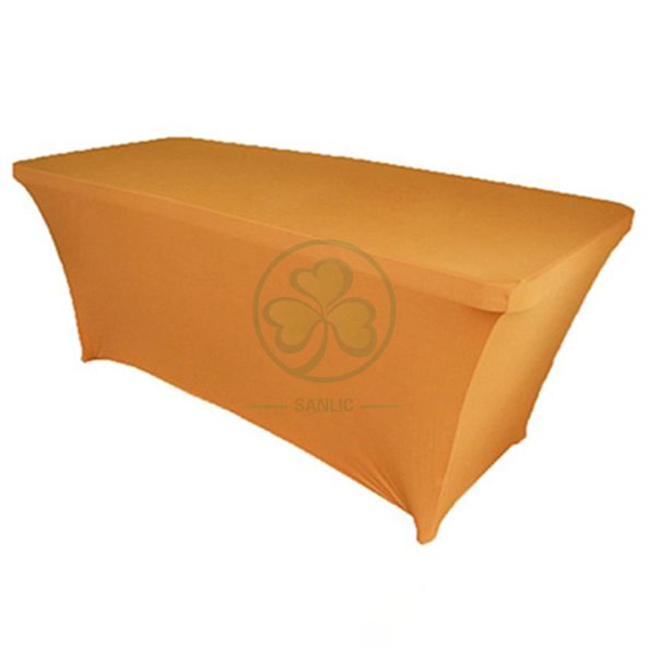 Direct Factory Price 5ft 6ft 8ft Rectangular Stretch Spandex Table Covers for Weddings and Events SL-F2001RSTC