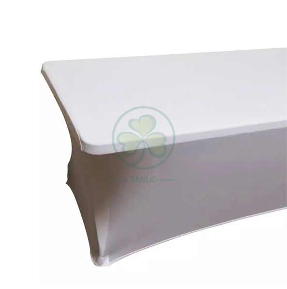 Direct Factory Price 5ft 6ft 8ft Rectangular Stretch Spandex Table Covers for Weddings and Events SL-F2001RSTC