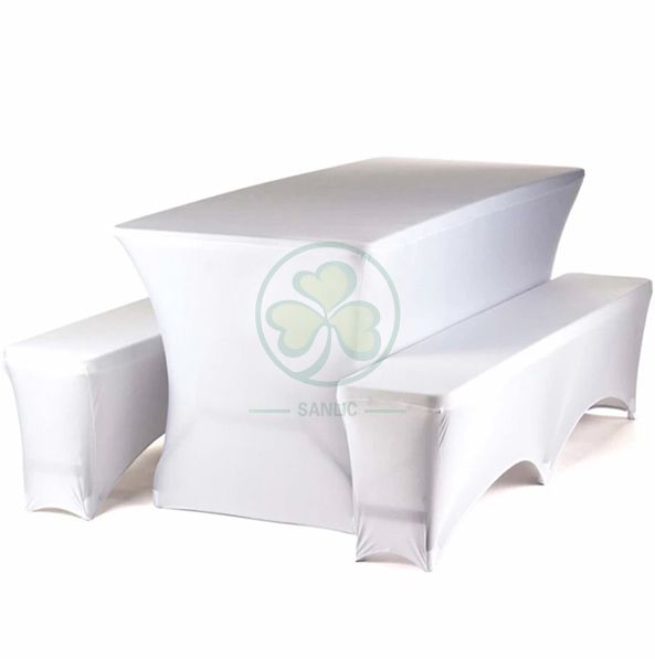 Stretch Spandex Open Sides Rectangular Table Cover SL-F2003SORT