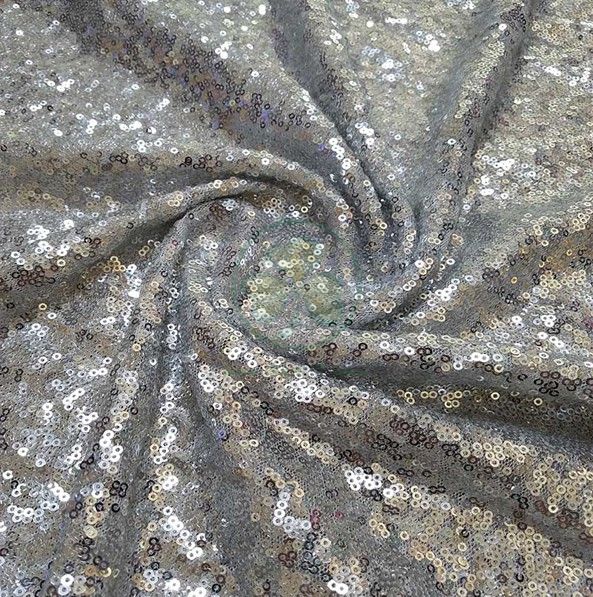 Shiny Beautiful 3mm Gold Sequin Embroidered Tablecloth SL-F2015SETC