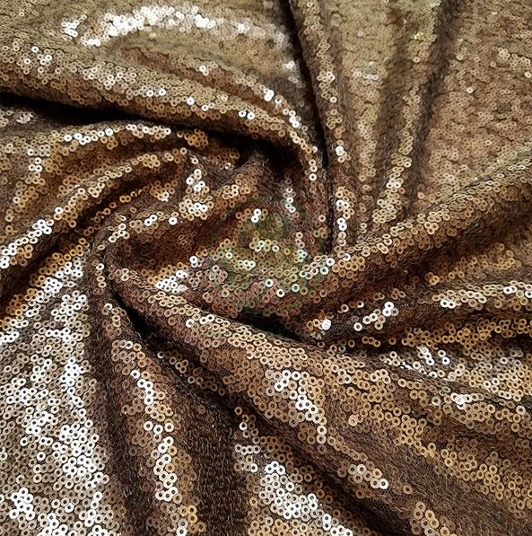 Shiny Beautiful 3mm Gold Sequin Embroidered Tablecloth SL-F2015SETC