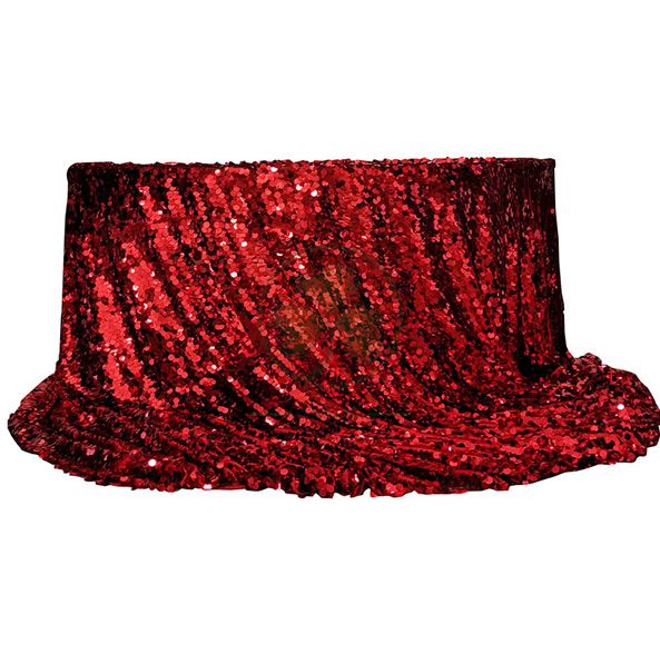 Factory Wholesale Big Payette Burgundy Sequin Round Tablecloth Premium  SL-F2016PSTC