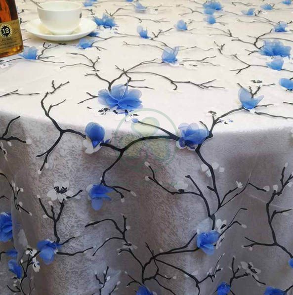 Direct Factory Customized Fancy Table Cloth for Wedding Event Celebrations Decorations SL-F