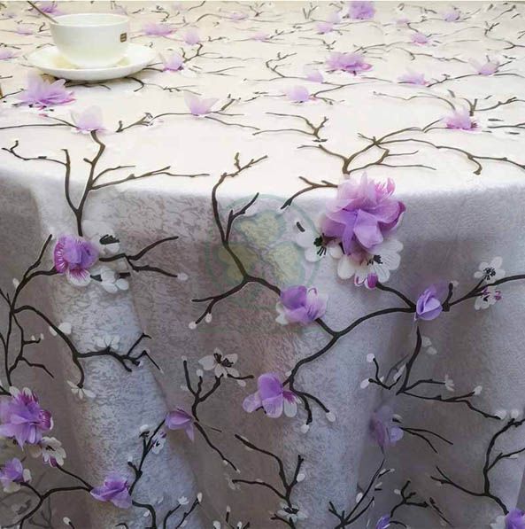 Wholesale Elegant Charming Fancy Table Cover for Hotels Home Decorations SL-F2024FTCD