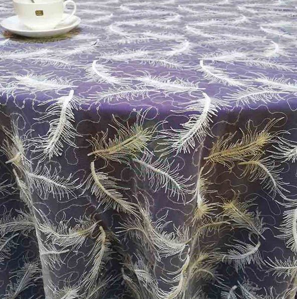 Luxury Fancy Banquet Lace Embroidery Fabric Table Cloth  SL-F2025LFTC