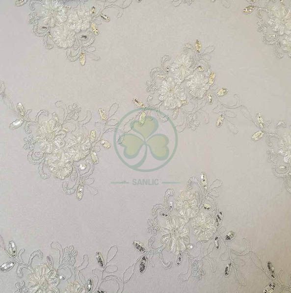 Luxury Fancy Banquet Lace Embroidery Fabric Table Cloth  SL-F2025LFTC