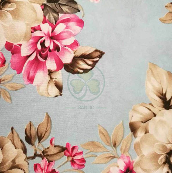 Fancy Tablecloths with Big Brightly Colored Flowers SL-F2026FTBF