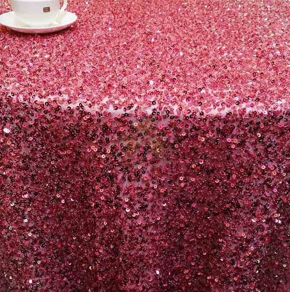 Glitter Sequin Sparkly Bling Fancy Tablecloth Wedding Baby Shower Ceremony Xmas Dining Table Decoration SL-F2027SFTC