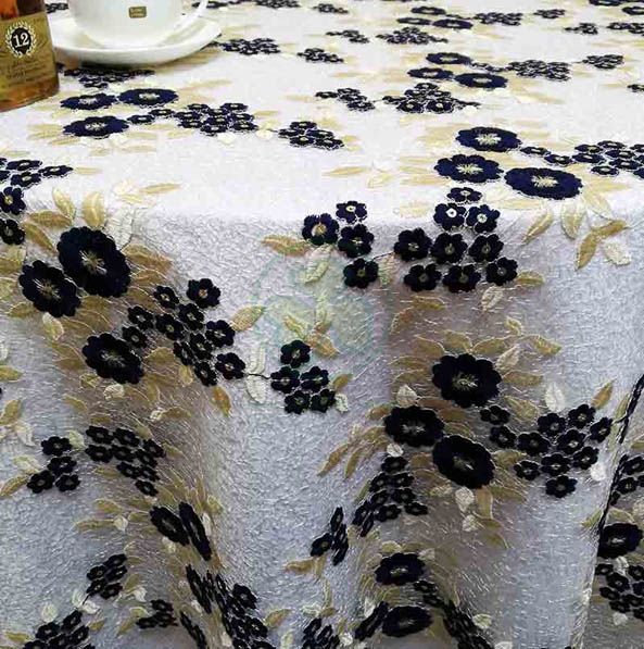 High Quanlity Fancy Table Cover with Embroidered Flowers SL-2030FTCF