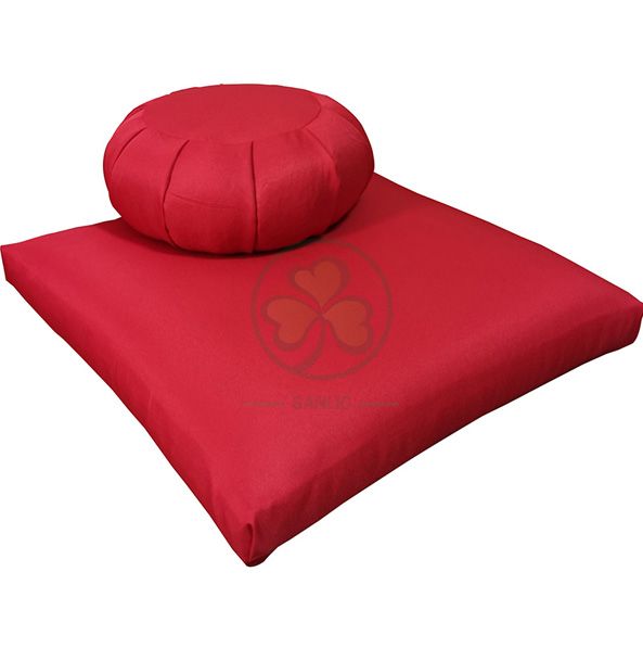 Popular Buckwheat Zafu and Zabuton Meditation Cushion Set Red SL-F2035ZZMC