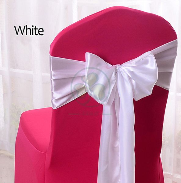 Wholesale Cheap Satin Chair Decoration Wedding Satin Chair Sashes Bow Sash SL-F2039SWCS