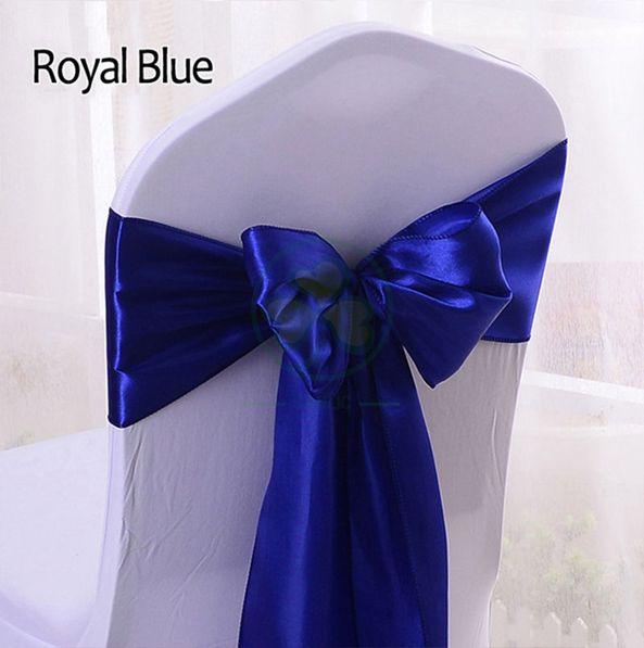 Wholesale Cheap Satin Chair Decoration Wedding Satin Chair Sashes Bow Sash SL-F2039SWCS