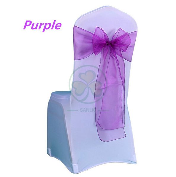 Romantic Fushcia Wedding Organza Chair Sashes SL-F2042WOCS