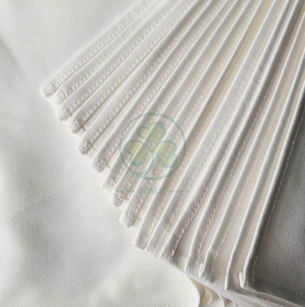 Wholesale Soft Premium Quality Cotton Dinner Napkins White Cloth Napkins Durable Hotel Quality Pre-washed  SL-F2054QCCN