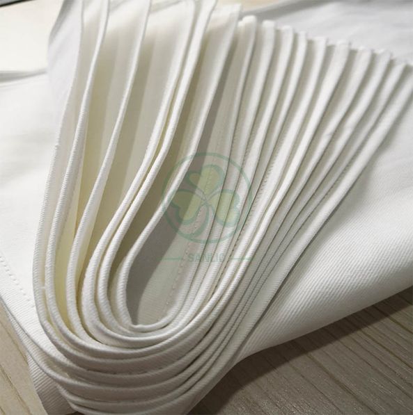 Wholesale Soft Premium Quality Cotton Dinner Napkins White Cloth Napkins Durable Hotel Quality Pre-washed  SL-F2054QCCN