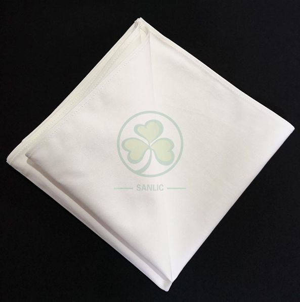 Wholesale Soft Premium Quality Cotton Dinner Napkins White Cloth Napkins Durable Hotel Quality Pre-washed  SL-F2054QCCN