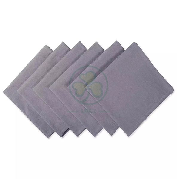 Wholesale Soft Premium Quality Cotton Dinner Napkins White Cloth Napkins Durable Hotel Quality Pre-washed  SL-F2054QCCN