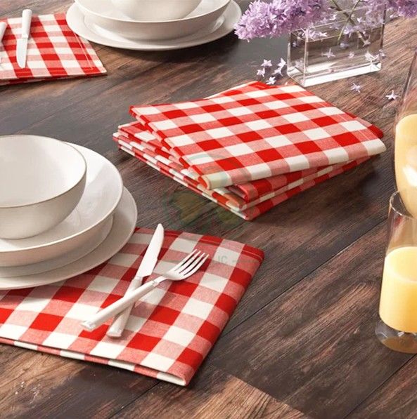 Wholesale Soft Premium Quality Cotton Dinner Napkins White Cloth Napkins Durable Hotel Quality Pre-washed  SL-F2054QCCN