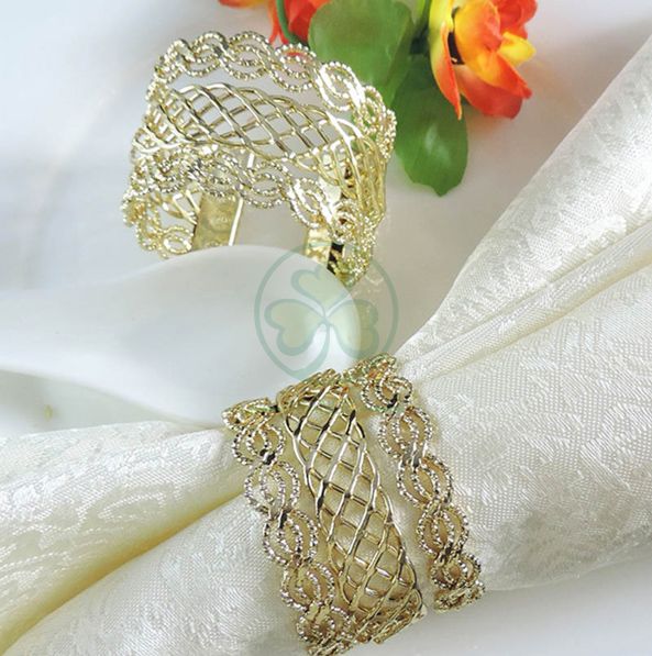 Flower Pearl Rhinestone Napkin Ring Holder for Wedding Party Home Kitchen Dining Table Linen Accessories SL-M2058FPNR