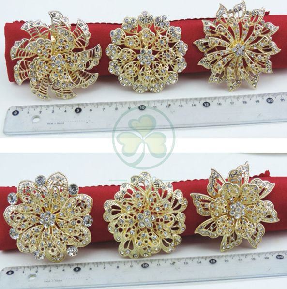 Flower Pearl Rhinestone Napkin Ring Holder for Wedding Party Home Kitchen Dining Table Linen Accessories SL-M2058FPNR