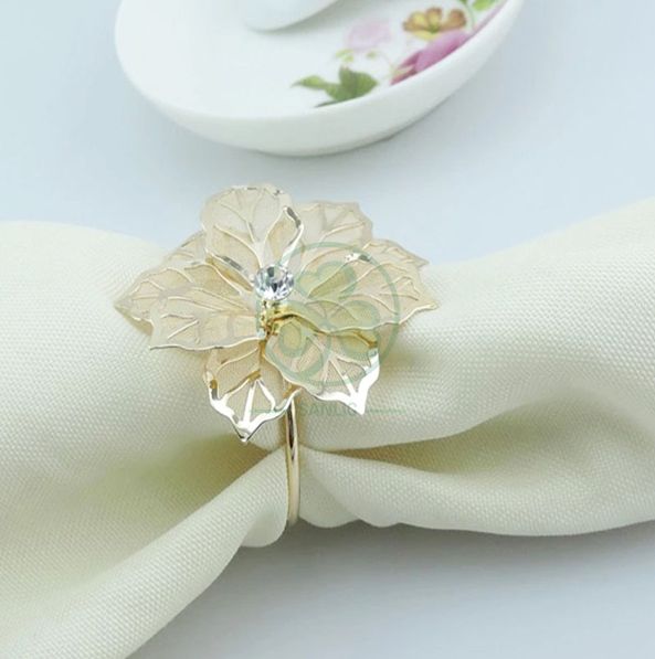 Factory Wholesale Decorative Napkin Ring for Family Dinners, Holidays, Weddings, Indoor or Outdoor Parties or Everyday Use SL-M2059MDNR