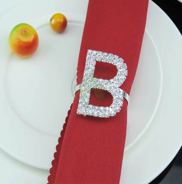 Hot Sale Exquisite Napkins Rings Set Rhinestone Thanksgiving Napkin Rings for Wedding Banquet Christmas Dinner Decor Favor SL-M2061ERNR