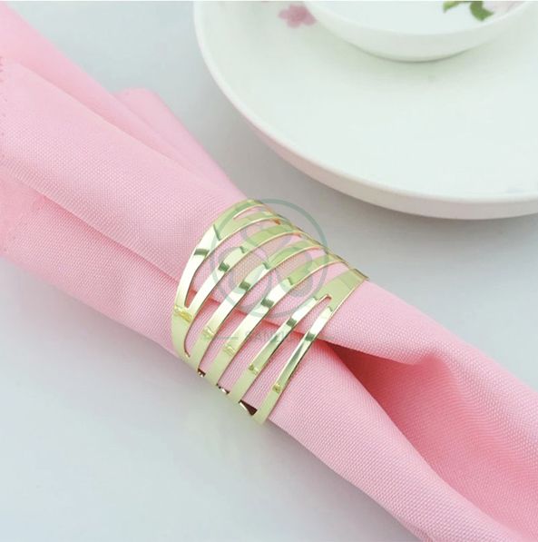 Factory Price Gold Napkin Rings Round Napkin Holders Buckles for Thanksgiving Decorations Holiday Wedding Banquet  SL-M2063GRNB