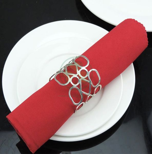 Factory Price Gold Napkin Rings Round Napkin Holders Buckles for Thanksgiving Decorations Holiday Wedding Banquet  SL-M2063GRNB