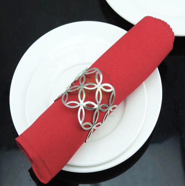 Factory Price Gold Napkin Rings Round Napkin Holders Buckles for Thanksgiving Decorations Holiday Wedding Banquet  SL-M2063GRNB