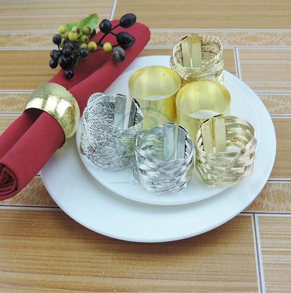 New Christmas Wreath Napkin Rings Christmas Napkin Holder Rings for Christmas Holiday Party Dinner Wedding Banquet Dinning Table Settings Decoration SL-M2064CWNR