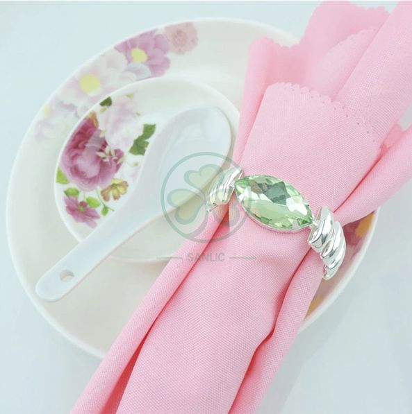 Unique Silver Rhinestone Letter Design Napkin Holder Napkin Ring for Party Birthday Wedding Christmas Decoration SL-M2065RLNR