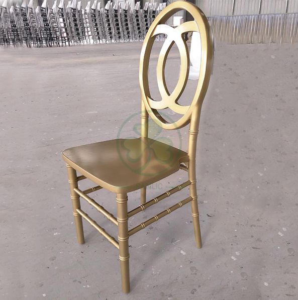 Gold Wooden Phoenix Chair with Fish-Shaped Chair Back SL-W1842WPFB