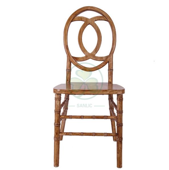 Customized Lightwood Wooden Phoenix Chair with Chanel CC-shaped back SL-W1843LWPC