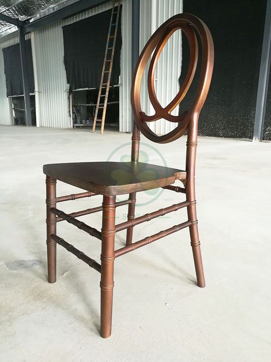 Bespoke Darkwood Wooden Phoenix Chair with Fish-Shaped Back SL-W1846DWPC